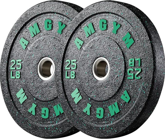 2 Inch Bumper Plates，10-500lbs，Barbell Rubber Olympic Weight Plates Set for Home Gym, Strength Training & Weight Lifting, Multiple Options Colors-StrideForce Fitness