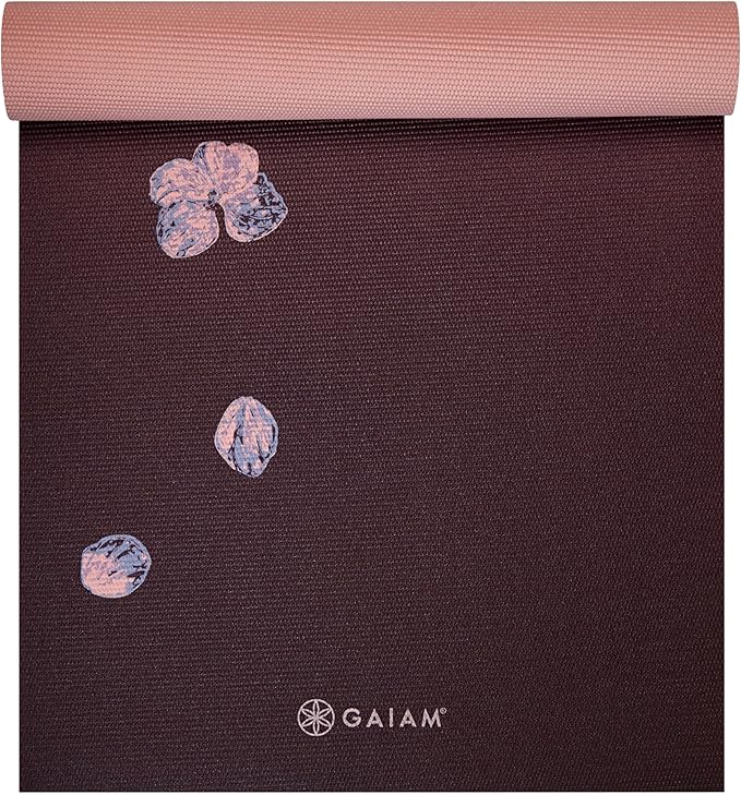 Gaiam Yoga Mat - Premium 6mm Print Extra Thick Non Slip Exercise & Fitness Mat for All Types of Yoga, Pilates & Floor Workouts (68"L x 24"W x 6mm Thick)-StrideForce Fitness