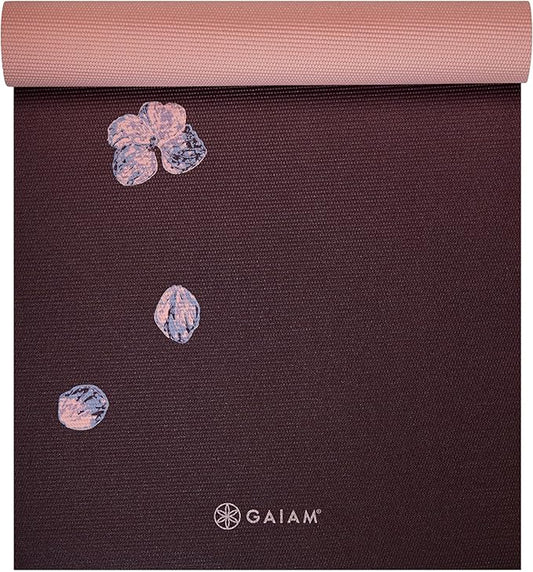 Gaiam Yoga Mat - Premium 6mm Print Extra Thick Non Slip Exercise & Fitness Mat for All Types of Yoga, Pilates & Floor Workouts (68"L x 24"W x 6mm Thick)-StrideForce Fitness