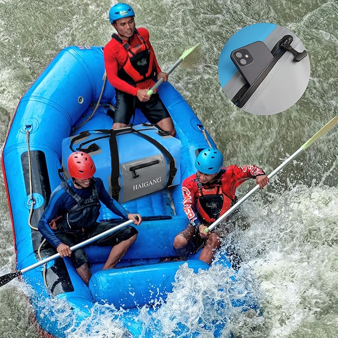 70L Waterproof Duffel Bag Travel Dry Bag, Large Capacity, Adjustable Thickened Straps and Handles, Zip Closure, Air Valve, Keep Equipment Safe, Suitable for Boating Rafting Motorcycle Kayaking-StrideForce Fitness