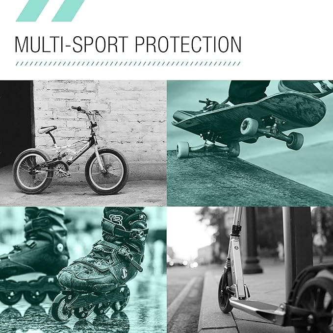 80SIX Triple Certified Multisport Helmet - Ideal for Bike, Scooter, Skateboard, Roller Skate and Inline Skate-StrideForce Fitness