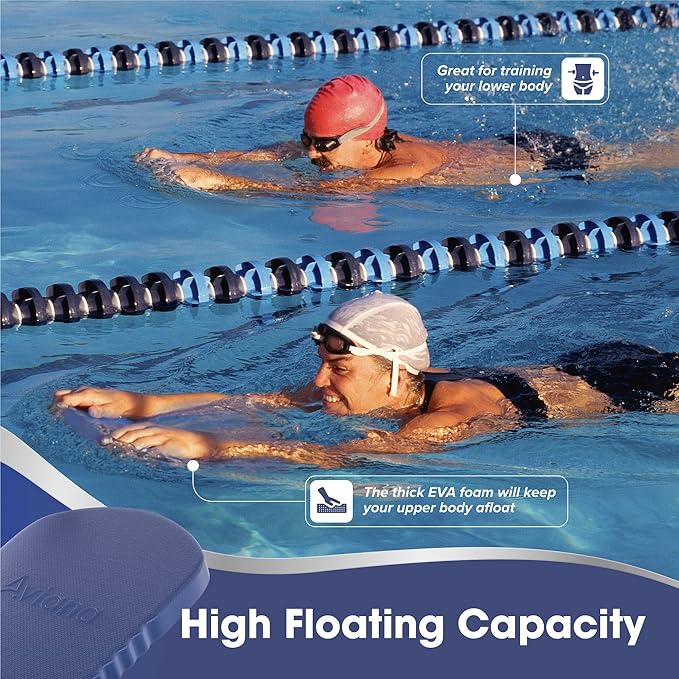 Kickboard Adult & Youth Swim Buoy Aid Leg Kick Exercise Training Float for Swimming Pool or Open Water Foam Equipment | High Buoyancy | Non-Slip | EVA Material & BPA Free-StrideForce Fitness