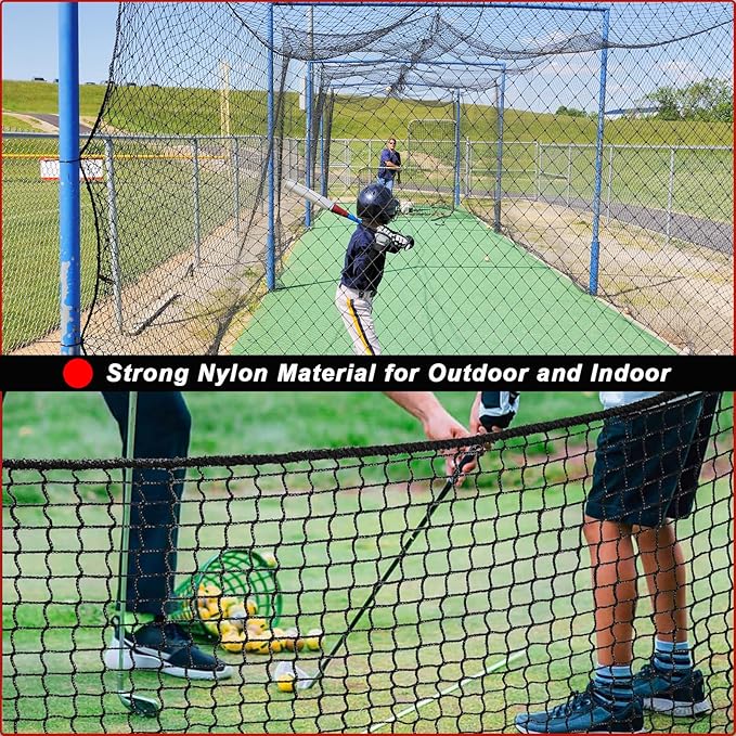 Sports Netting - Heavy Duty Ball Net for Golf, Baseball, Hockey, Soccer-StrideForce Fitness