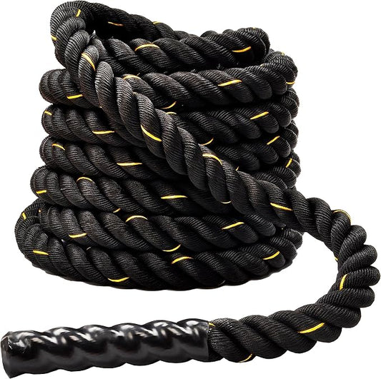Signature Fitness Battle Rope 1.5Inch 2 Inch Diameter 30 FT, 40 FT, 50 FT
