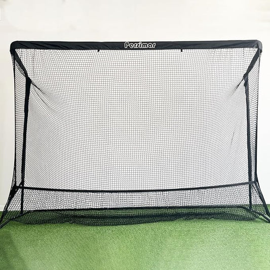 Golf Cage Practice Hitting Net,10x7ft Heavy Steel Frame with 2 Net Side Barriers,for Backyard Driving Chipping Swing Training, Home Range for Indoor& Outdoor.-StrideForce Fitness
