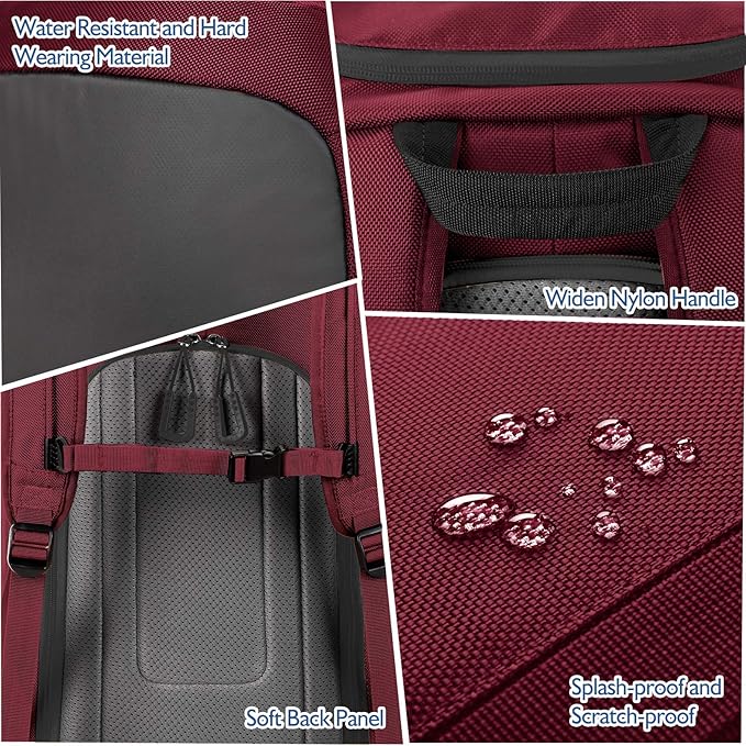 Unigear Ski Boot Bag, 50L Ski Boot Travel Backpack for Ski Helmet, Goggles, Gloves, Skis, Snowboard & Accessories (Red)-StrideForce Fitness