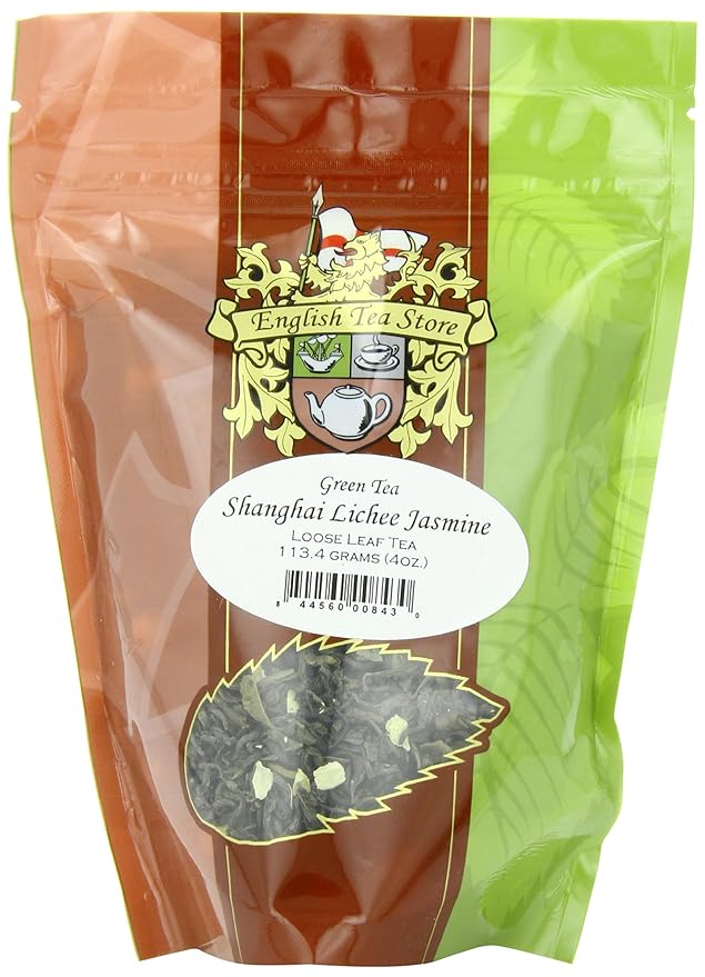 Shanghai Lichee Jasmine Tea Pouches - 4oz | Loose Leaf Green Tea Blend | Sweet Lichee and Gentle Jasmine Aroma | Smooth Sencha Style Tea from Hunan | Brew Hot or Iced for Refreshing Flavor-StrideForce Fitness