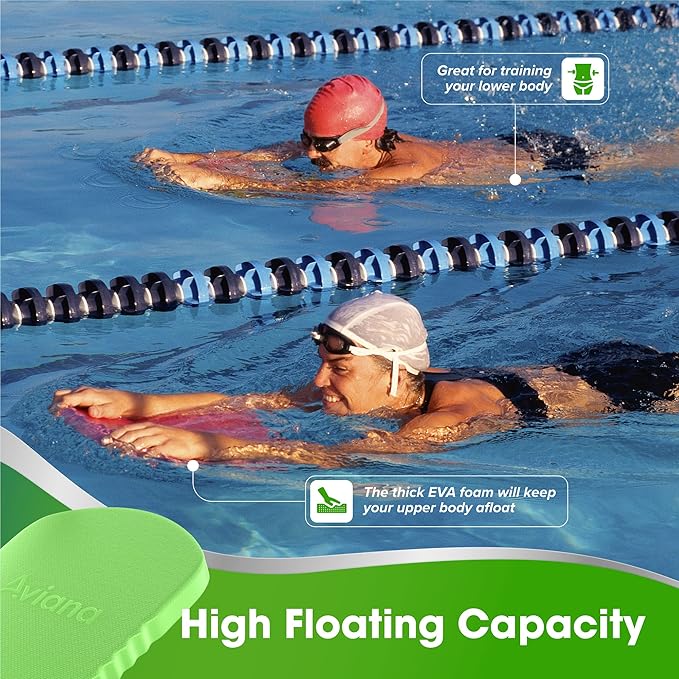 Kickboard Adult & Youth Swim Buoy Aid Leg Kick Exercise Training Float for Swimming Pool or Open Water Foam Equipment | High Buoyancy | Non-Slip | EVA Material & BPA Free-StrideForce Fitness