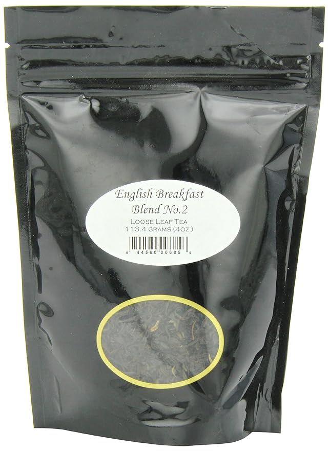 English Breakfast Tea No. 2 by English Tea Store | Loose Leaf Black Tea | Bold Smooth Flavor from Assam Ceylon Kenya | Great with Milk | Medium Caffeine | 4oz Pouch-StrideForce Fitness