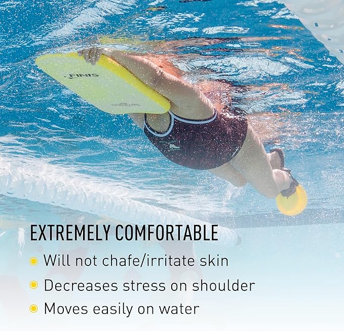 FINIS Foam Kickboard for Swim Training - Builds Leg Strength - Soft EVA Foam - Comfortable Grip - Yellow-StrideForce Fitness
