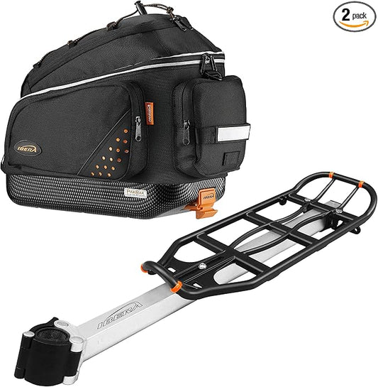 Ibera PakRak Bicycle Seat Post Commuter Rack and Quick-Release Bag