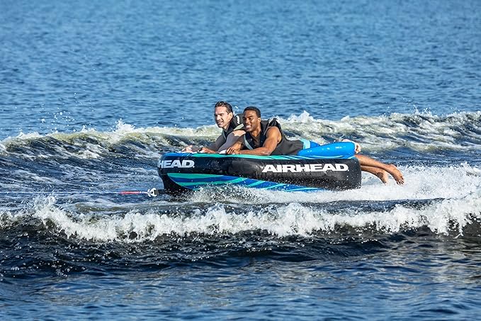 Airhead G-Force Inflatable Towable Tube | 2-4 Rider Models | Dual Tow Points | Full Nylon Cover | Kwik-Connect | Patented Speed Valve | Boat Tubes and Towables-StrideForce Fitness