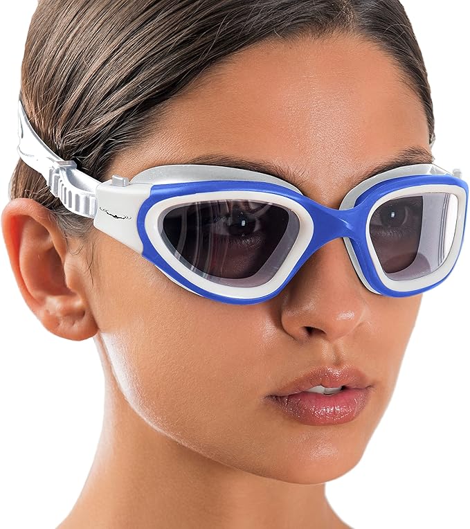 AqtivAqua Swimming Goggles, DX Wide View Swim Goggles for Adult Men Women, Anti Fog No Leaking-StrideForce Fitness