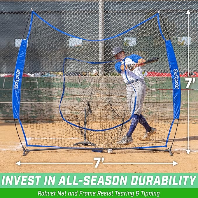 GoSportsGoSports Team Tone 7' x 7' Baseball & Softball Practice Hitting & Pitching Nets in Team Colors-StrideForce Fitness