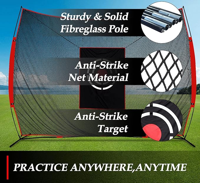 Golf Practice Hitting Nets for Backyard Driving Indoor Use Heavy Duty Practice Golf Driving Pitching Nets for Backyard-StrideForce Fitness