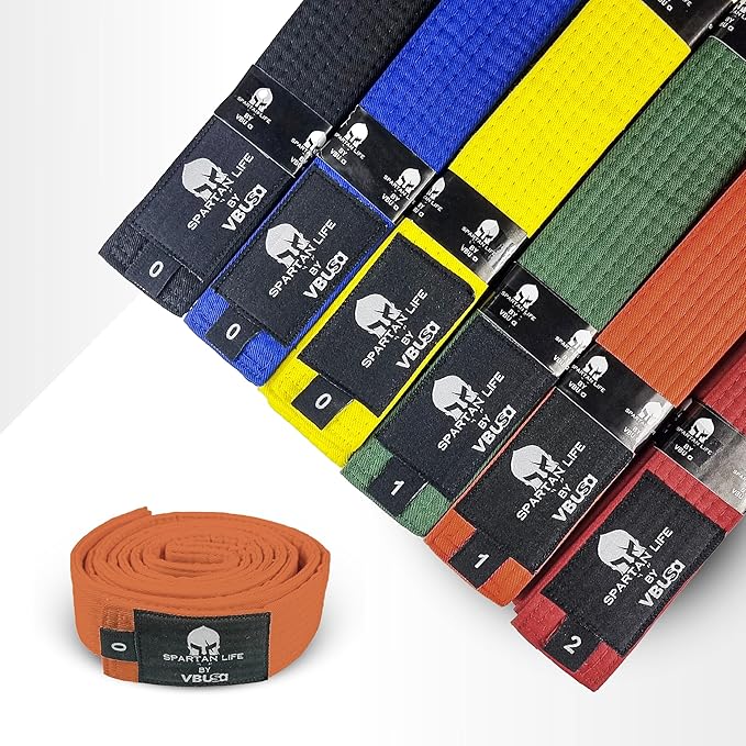 Karate Belt, All-Purpose Martial Arts Belt, Judo, Taekwondo Belt, Durable MMA Color Rank TKD Belt Size 0-6.-StrideForce Fitness