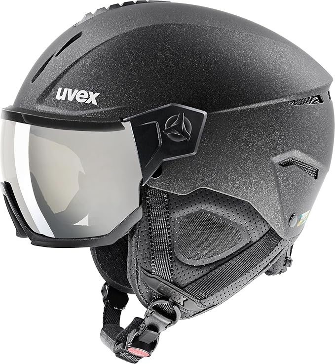 uvex Instinct Visor - Adjustable ski & Snowboard Helmet with Integrated Visor for Women & Men - Black Matte - Small-StrideForce Fitness