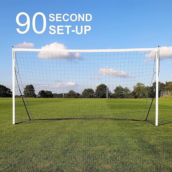 QUICKPLAY Kickster Soccer Goal Range – Ultra Portable | Quick and Easy Set Up | Includes Net and Carry Bag | Available in 7 Sizes | Backyard Soccer Net for Kids & Adults [Single Goal]-StrideForce Fitness