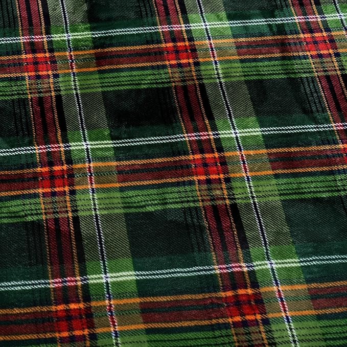 PU MEI Sherpa Fleece Throw Blanket 60" x 80" Reversible Plush Fluffy Large Big Blanket Lattice Flannel Blankets for All Season Use, Chrismas Green-StrideForce Fitness