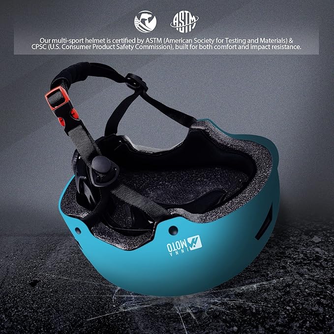 Skateboard Helmet for Adults - Adjustable Certified Safety Adults Helmet for Skateboarding Bike Bicycle Scooter Cycling Skate Skating Multisport Helmets for Women Men Boys Girls Kids Youth-StrideForce Fitness