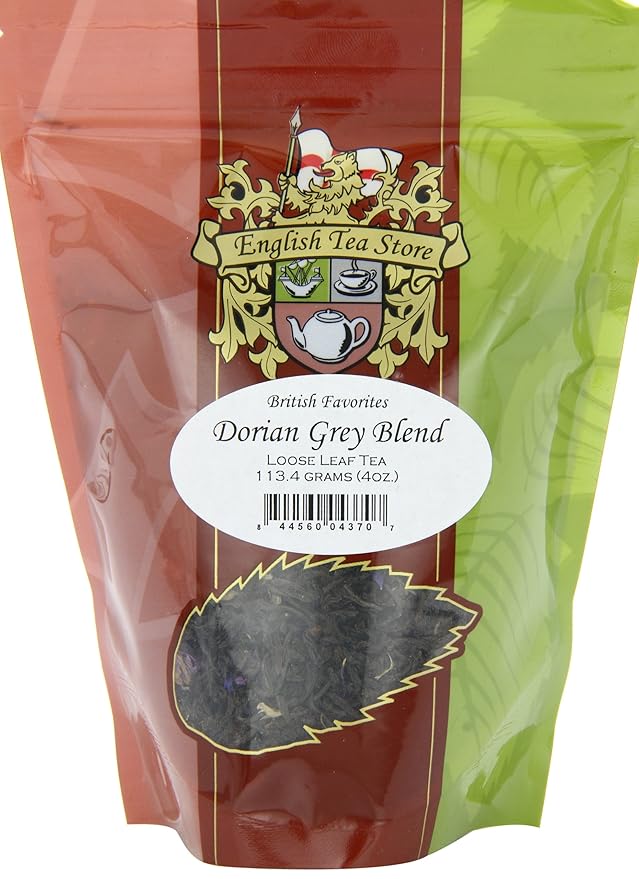 Dorian Grey Blend Black Loose Leaf Tea Pouches - 4oz | Earl Grey with Caramel and Floral Notes | Apple Calendula Elderblossom Infused | English Tea Store Inspired by Oscar Wilde-StrideForce Fitness