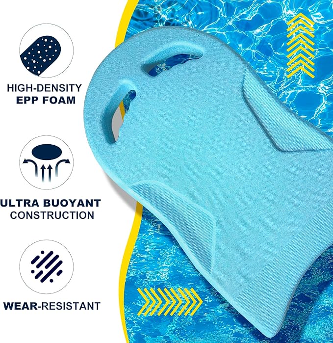 Swimming Kickboard, Lightweight and High Buoyancy Swim Training Board for Swimmers, Durable EPP Material, Ideal for Pool Exercise and Swimming Lessons-StrideForce Fitness