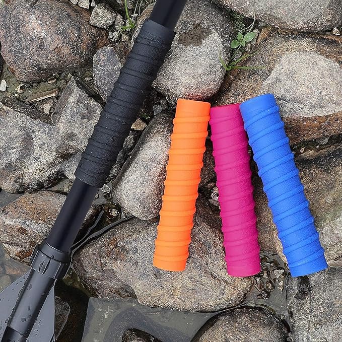 Kayak Paddle Aluminum Shaft Paddle with Nylon Blades, Floating Adjustable Kayaking Oars, 3 Piece, 220-240cm/86-94 Inches,Black/Rose/Teal/Black/Orange/Grey-StrideForce Fitness