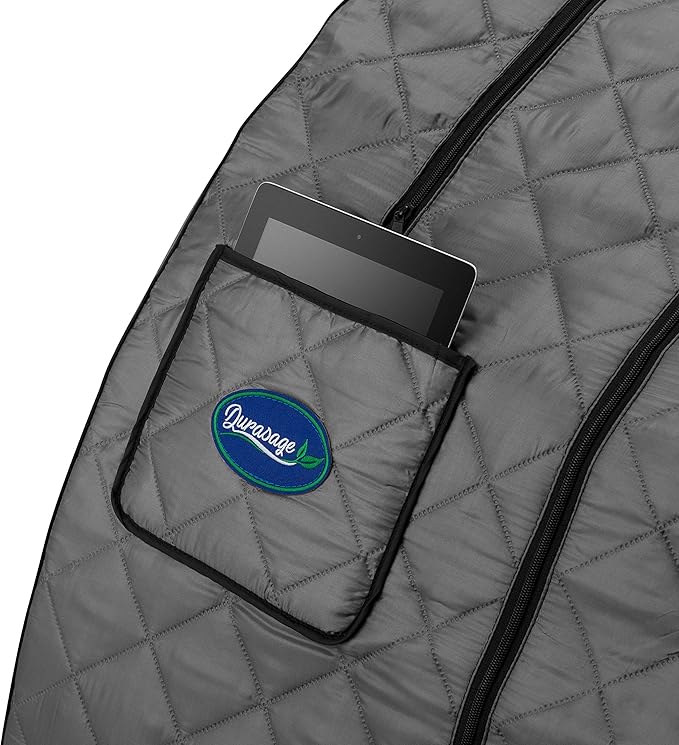 Durasage Lightweight Portable Personal Steam Sauna Spa - 800W Steam Generator, 60-Min Timer, Zippered Access, Single Front Pocket, Foldable Frame & Chair - Indoor Use, at-Home Relaxation Kit-StrideForce Fitness