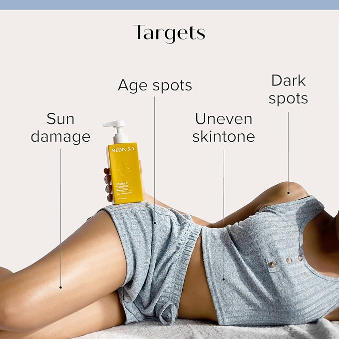 Medix 5.5 Anti Aging Skin Care 3PC Set | Vitamin C Body Cream + Exfoliating AHA Glycolic Acid Foaming Face & Body Wash + Vitamin F Booster Serum, Wash + Treat + Hydrate Skincare Set-StrideForce Fitness