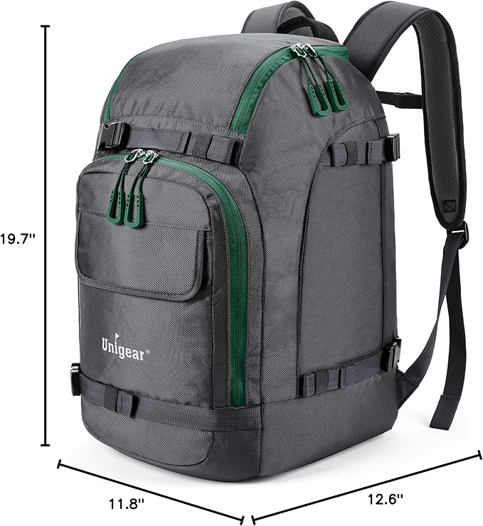 Unigear Ski Boot Bag Backpack for Helmet 50L/70L, Goggles, Gloves, Skis, Snowboard & Accessories (Gray)-StrideForce Fitness