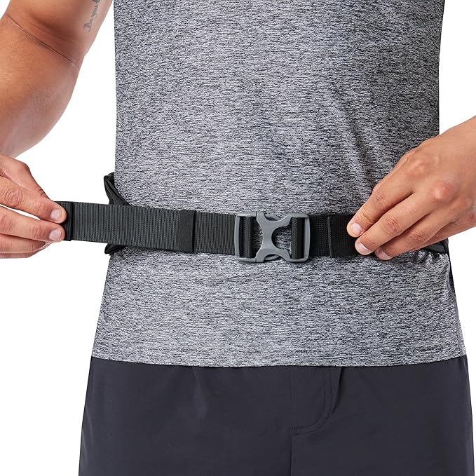 Nathan Running Belt Adjustable Fit Zipster, Zippered, Weather-Resistant Pocket & Two Quick-Stash Pockets for Running Gear, Running Fanny Pack, Walking, Hiking, Gym-StrideForce Fitness