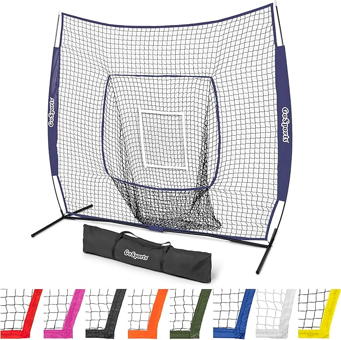 GoSportsGoSports Team Tone 7' x 7' Baseball & Softball Practice Hitting & Pitching Nets in Team Colors-StrideForce Fitness