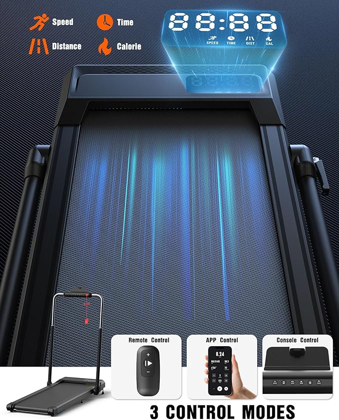 WELLFIT Treadmill for Home, 2 Level Incline Heavyduty Treadmill with Pulse Sensor, 4.0 HP, 1.0-10.0 MPH, 450/360 lbs Capacity, Large Running Area Treadmills with Bluetooth Player & LED Display-StrideForce Fitness