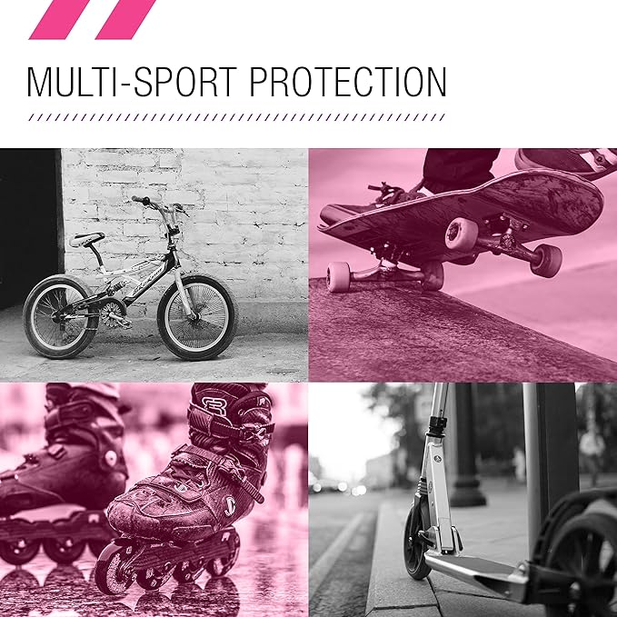 80SIX Triple Certified Multisport Helmet - Ideal for Bike, Scooter, Skateboard, Roller Skate and Inline Skate-StrideForce Fitness