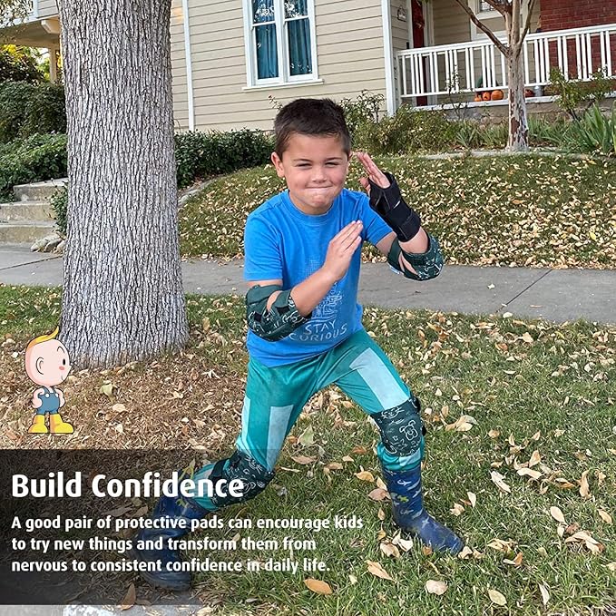 Soft-Style Kids Knee and Elbow Pads with Bike Gloves, Flexible Impact-Resistant Gear for Ages 2-11, Designed for Balance Bikes, Roller-Skating, and Skateboarding-StrideForce Fitness