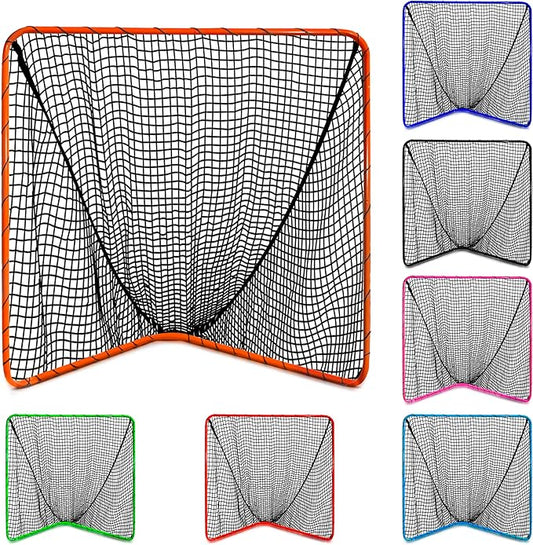 Velocity - Lacrosse Goal - Portable Steel Frame with Black Net, Perfect for Youth and Adult Training, Backyard Design-StrideForce Fitness