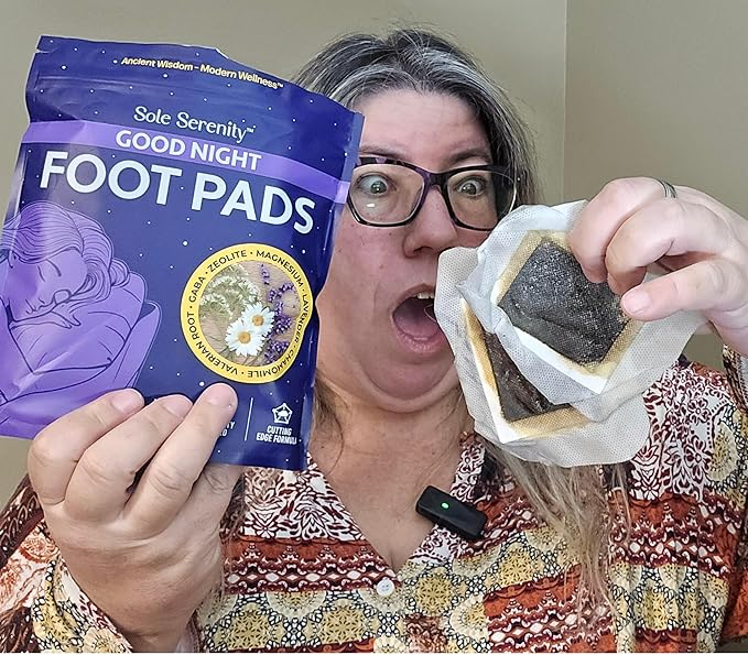 Sole Serenity Foot Pads - Zeolite Mineral, Ginger Root, Wormwood, Bamboo Vinegar, Foot Spa for Tired Feet (Good Night - 1 Pack)-StrideForce Fitness