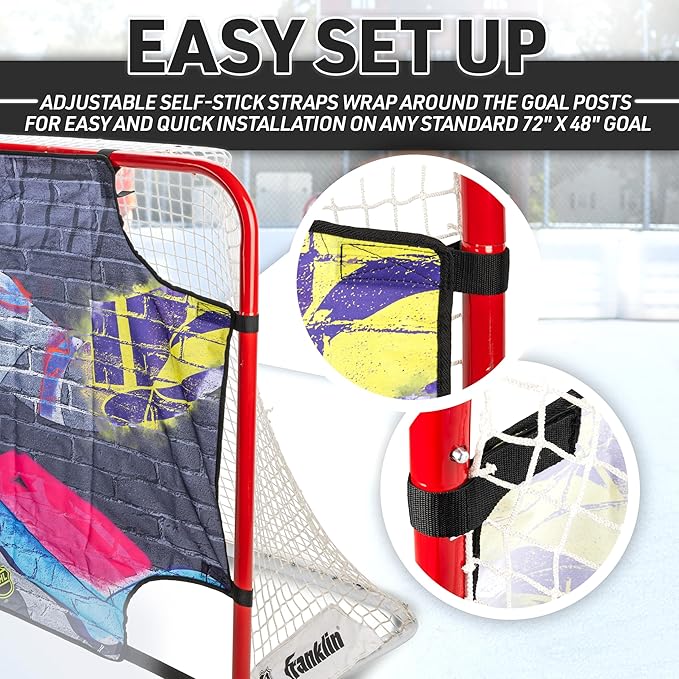 Franklin Sports NHL Street Hockey Goalie Shooting Target - Shooter Tutor Hockey Goal Practice Target - Street Hockey Net Goalie Target - Easy Attach Targe-StrideForce Fitness