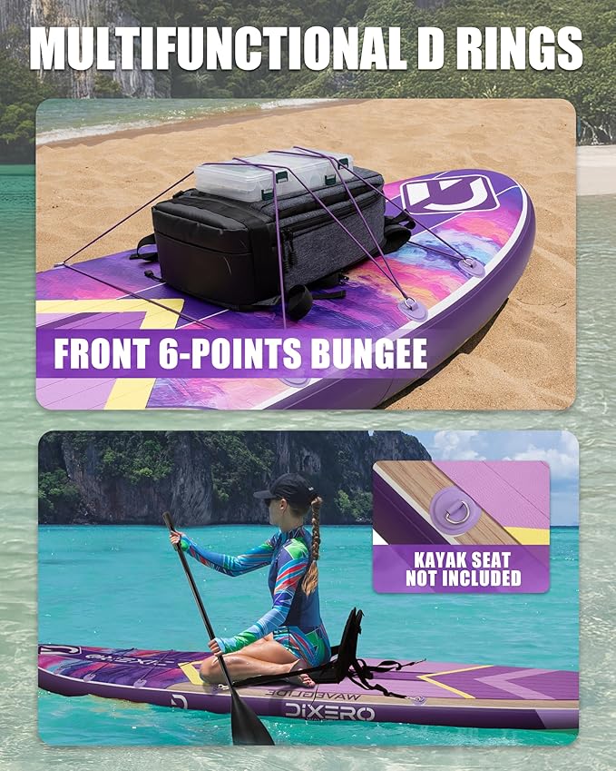 Inflatable Stand Up Paddle Board with SUP Accessories, Anti-Slip EVA Deck, 11'*33" Inflatable Paddle Boards for Adults & Youth of All Skill Levels-StrideForce Fitness