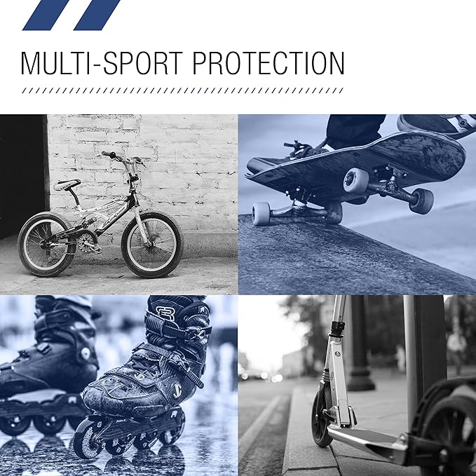 80SIX Triple Certified Multisport Helmet - Ideal for Bike, Scooter, Skateboard, Roller Skate and Inline Skate-StrideForce Fitness