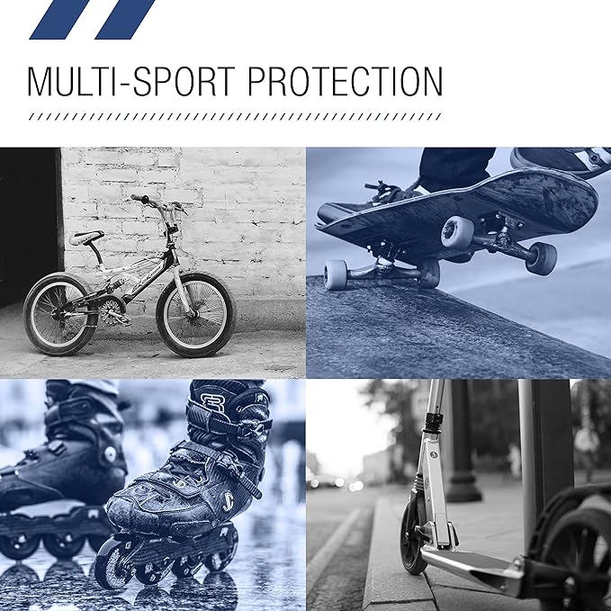 80SIX Triple Certified Multisport Helmet - Ideal for Bike, Scooter, Skateboard, Roller Skate and Inline Skate-StrideForce Fitness