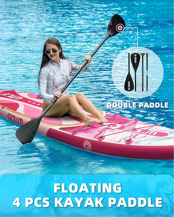 Inflatable Paddle Boards 11'x33'', Stand Up SUP Paddle Board Inflatable for Adults Youth, Extre Wide & Non-Slip Sup of All Skill Levels-StrideForce Fitness