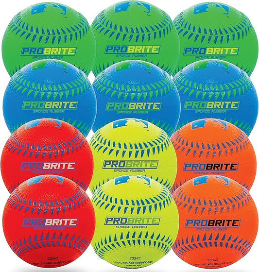 Franklin Sports - Pro Brite - Neon Rubber Teeball - MLB - Youth Tball - Baseball + Softball - Indoor & Outdoor Use-StrideForce Fitness