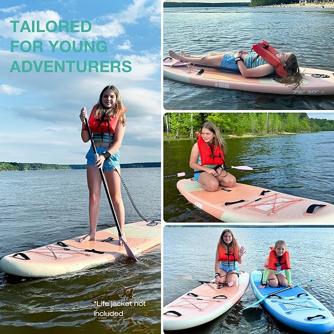 Niphean Inflatable Stand Up Paddle Board with SUP Accessories, Anti-Slip EVA Deck, 10’6’’ Inflatable Paddle Boards for Adults & Youth of All Skill Levels-StrideForce Fitness