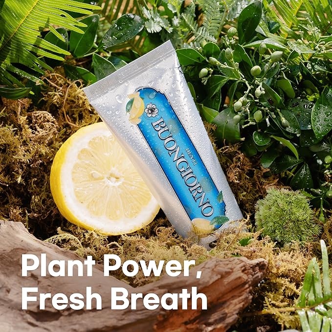 Plaque Care Toothpaste (Lemon Mint) – Deep Clean for Tartar Control & Heavy Plaque, Natural Whitening(Baking Soda), Cavity Protection, Paraben & SLS Free (3.52fl oz / 100g)