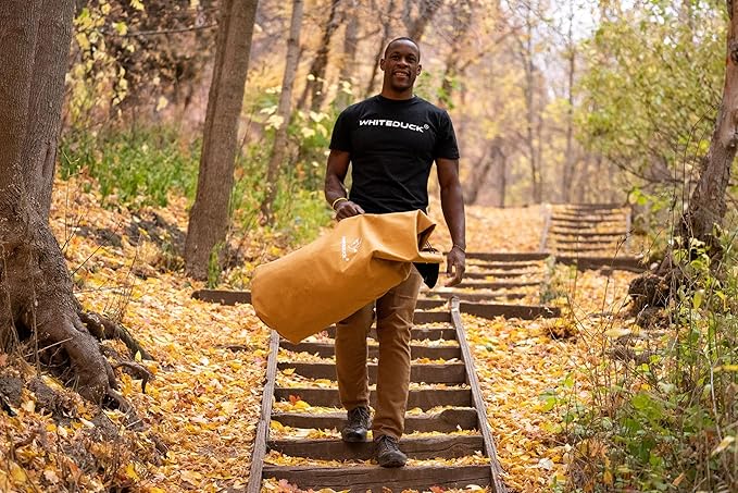 WHITEDUCK 25"x42" (430L) Top Load Canvas Duffel Bag – Military-Grade, Tear-Proof & Weatherproof, Heavy Duty for Travel, Outdoors & Military Use, with Padlock Compatibility, 5 Colors-StrideForce Fitness