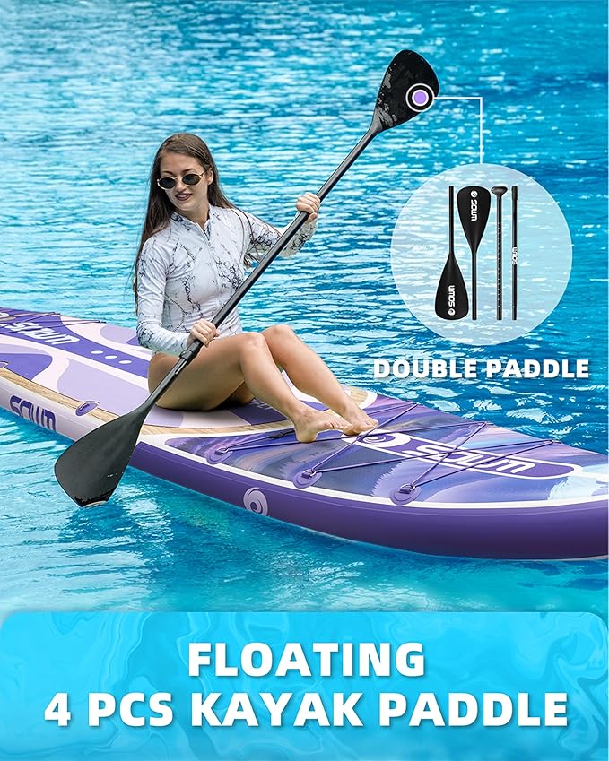 Inflatable Paddle Boards 11'x33'', Stand Up SUP Paddle Board Inflatable for Adults Youth, Extre Wide & Non-Slip Sup of All Skill Levels-StrideForce Fitness