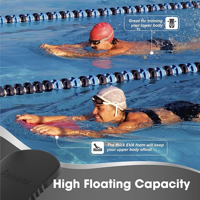 Kickboard Adult & Youth Swim Buoy Aid Leg Kick Exercise Training Float for Swimming Pool or Open Water Foam Equipment | High Buoyancy | Non-Slip | EVA Material & BPA Free-StrideForce Fitness