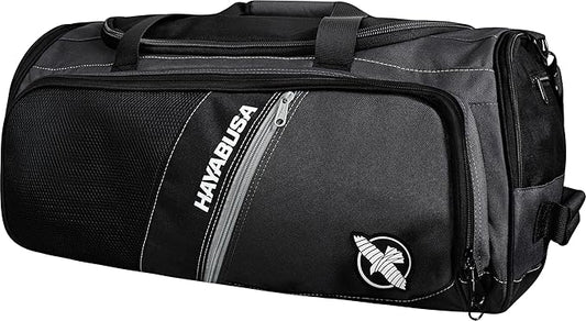Hayabusa Ryoko Duffle Bag - Black/Grey, 50L-StrideForce Fitness