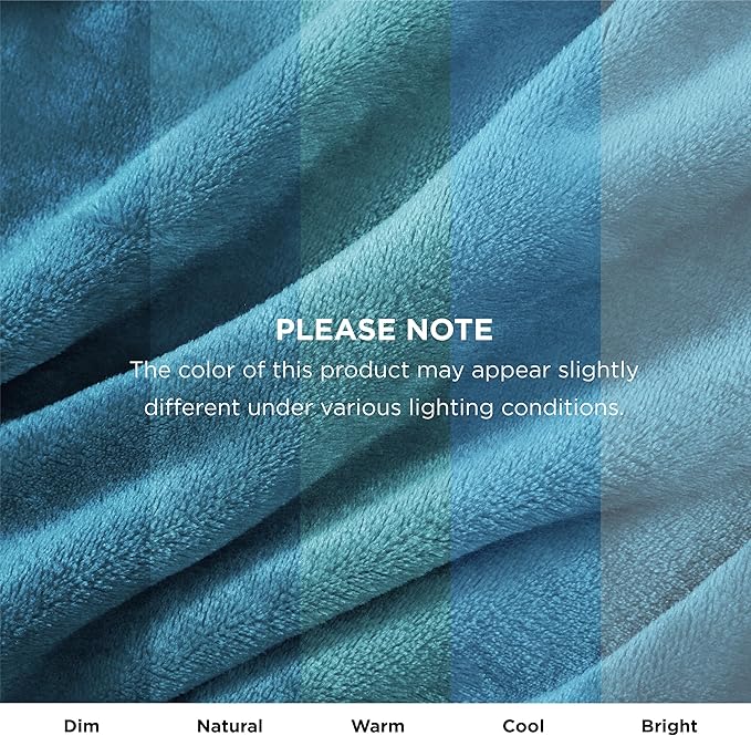 Bedsure Bedding Fleece Blanket for Girls and Boys - Soft Cozy Cute Small Throw Blankets for Travel, 43x55 Inches,Teal Blue-StrideForce Fitness